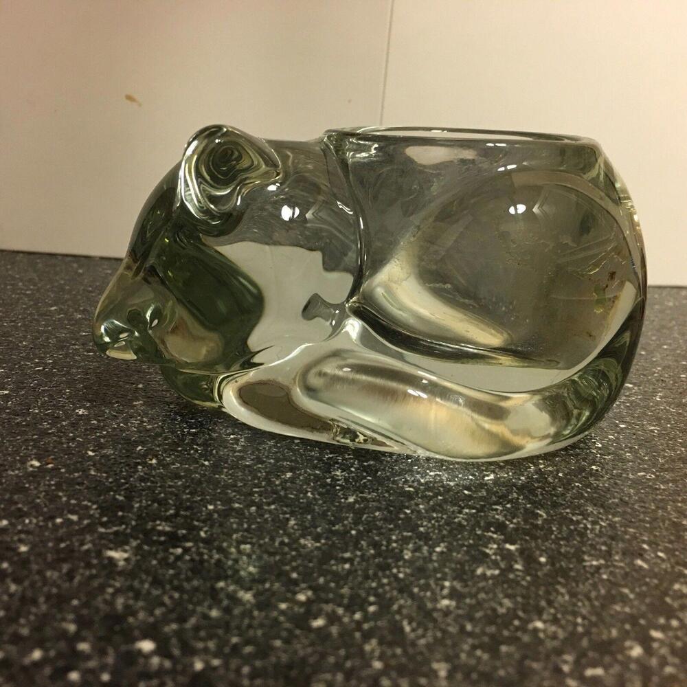 🌼Glass Votive Candle Holder Napping Cat Decor Decorative Collectible
